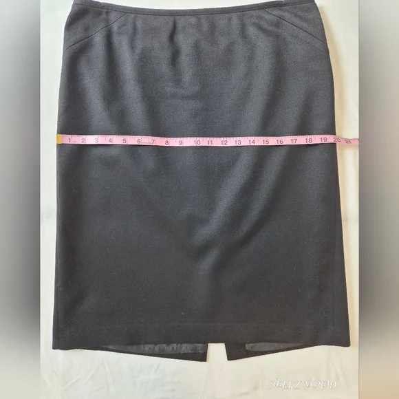​Talbots 14P Black Stretch Wool Blend Skirt - Classic Office Essential - Picture 5 of 8